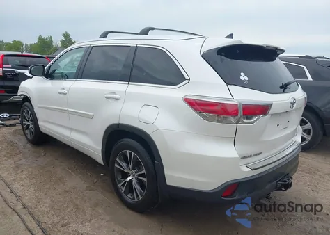 2016 Toyota Highlander Xle V6 from USA, damaged, VIN 5TDJKRFH7GS247815